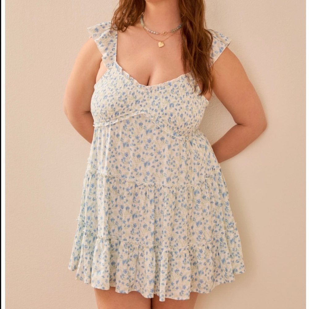 NEW Arula Blue and White Floral Dress Plus Size 2X Available NWT